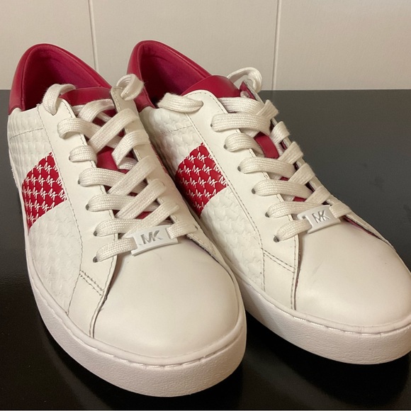 Michael Kors Colby Sneaker Size 10 Red and White - Picture 2 of 13